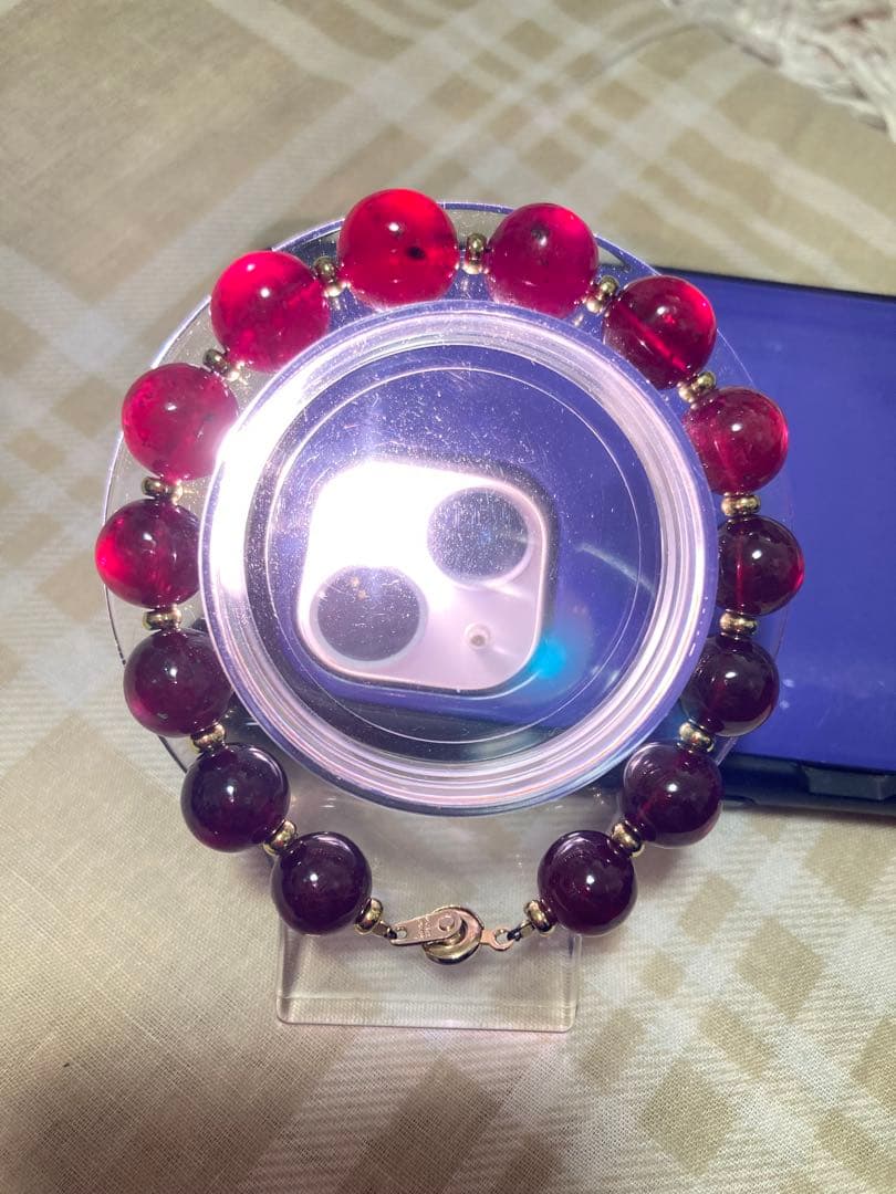 ⭐️希少真っ赤　ルビーブレスレット　ルビー天然石コランダム　パワーストーン　大玉