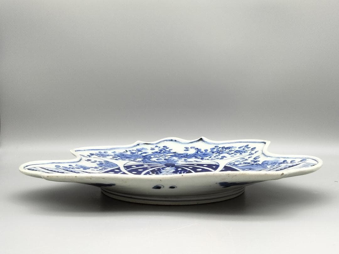 古伊万里 乾 銘 型抜染付兜絵皿 - メルカリ