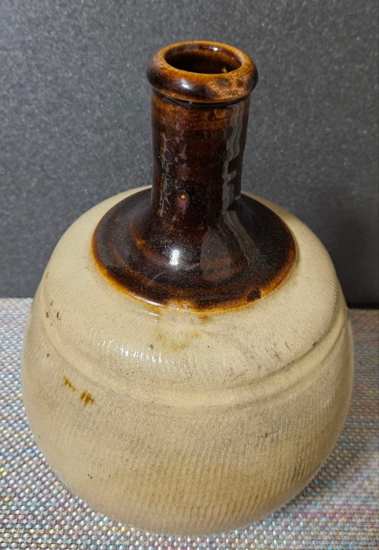 時代古作品❗】明治時代 古相馬 大堀相馬 トビカンナ文 徳利 高さ25.8