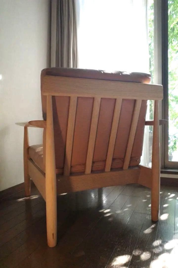 【harami 】ブラウン 本革 1人掛けソファ