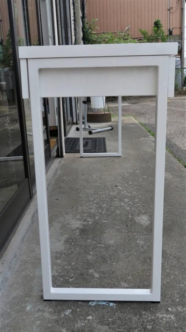 コンソールデスク引き出し付きホワイト白パソコンPC引き取り歓迎