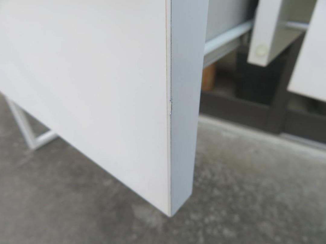 コンソールデスク引き出し付きホワイト白パソコンPC引き取り歓迎