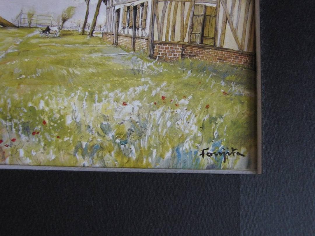 藤田嗣治、「La Ferme」、希少画集の額装画、人気作品 - メルカリ