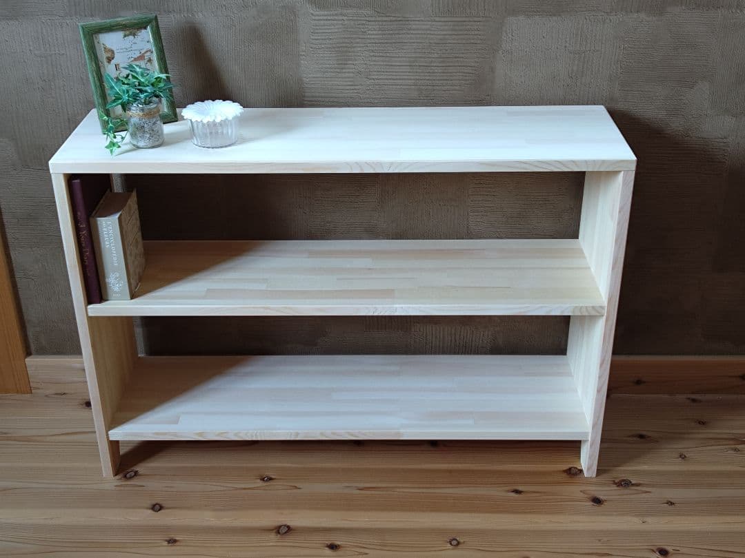 【送料無料】天然木　赤松集成材　オープンシェルフ　飾り棚　　収納ラック