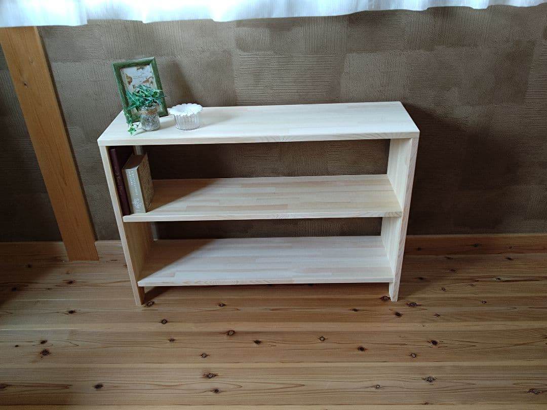 【送料無料】天然木　赤松集成材　オープンシェルフ　飾り棚　　収納ラック