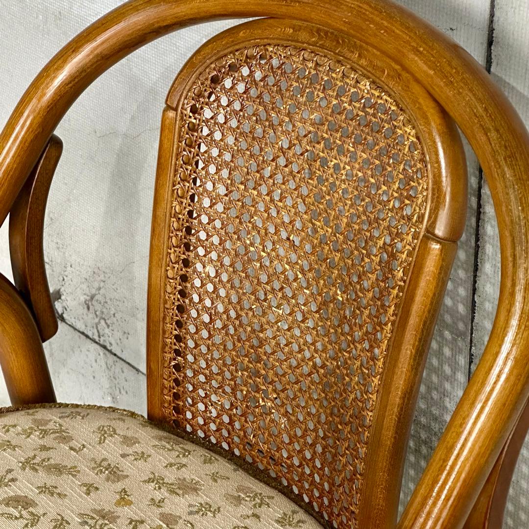 ✿昭和浪漫✿カリモク ラタンバック アームチェア パーソナルチェア