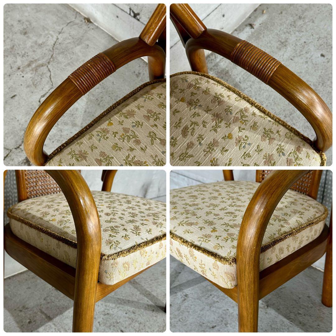 ✿昭和浪漫✿カリモク ラタンバック アームチェア パーソナルチェア