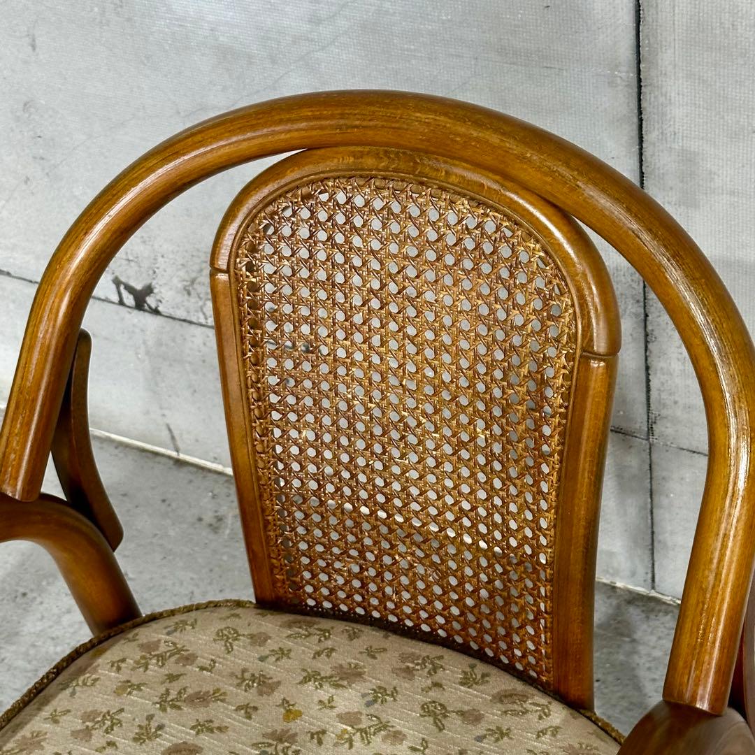 ✿昭和浪漫✿カリモク ラタンバック アームチェア パーソナルチェア