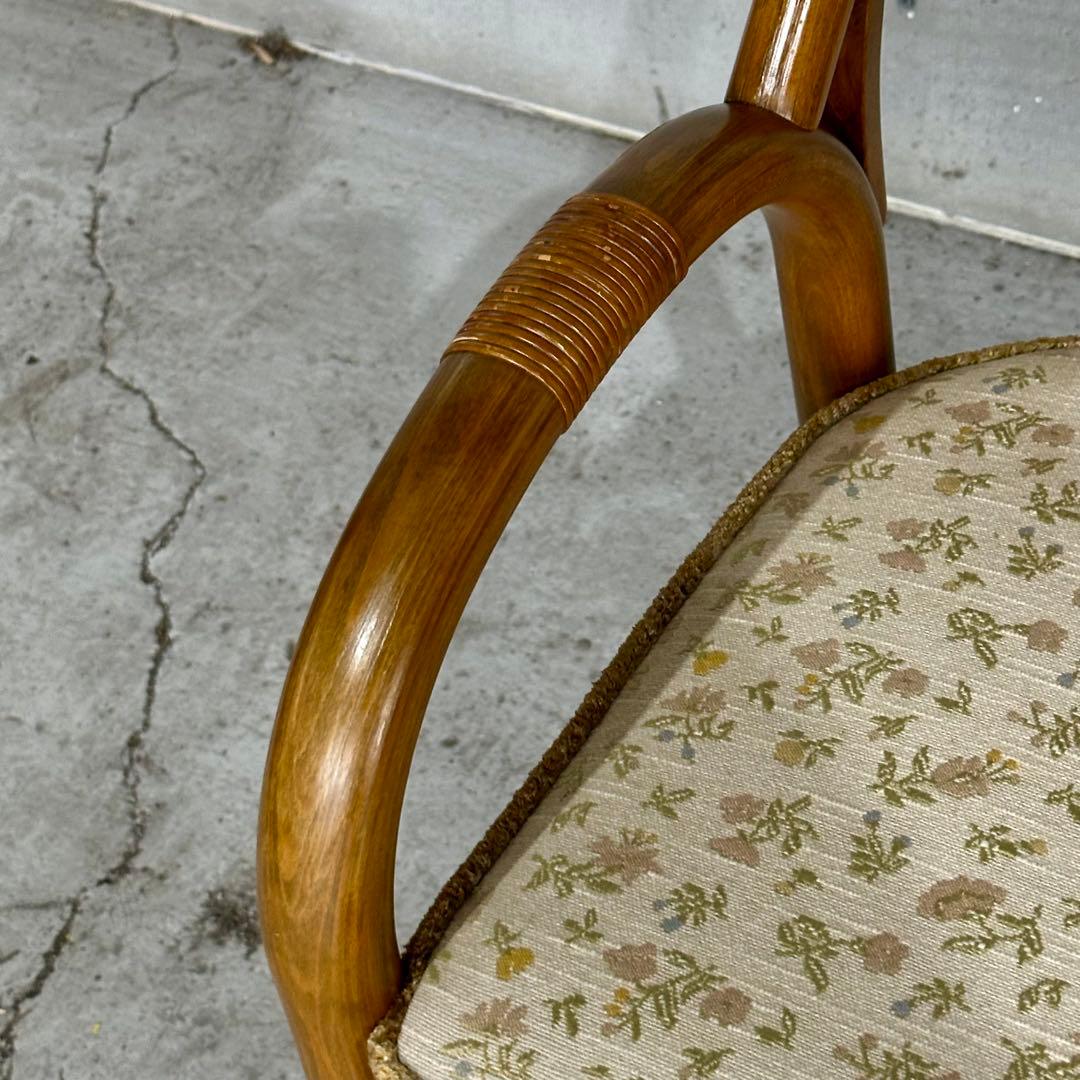 ✿昭和浪漫✿カリモク ラタンバック アームチェア パーソナルチェア