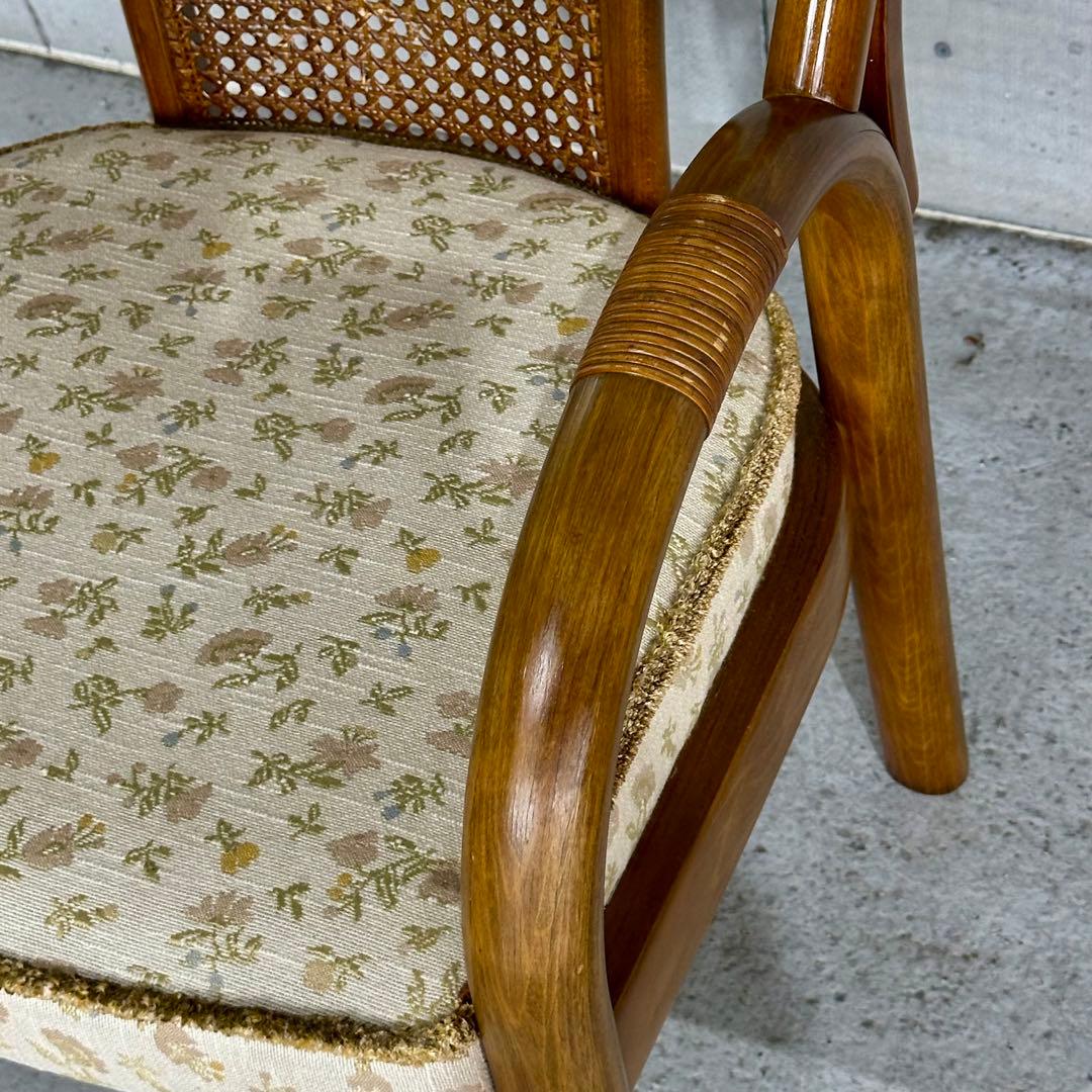 ✿昭和浪漫✿カリモク ラタンバック アームチェア パーソナルチェア