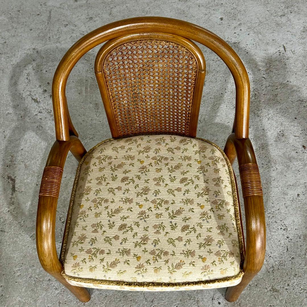 ✿昭和浪漫✿カリモク ラタンバック アームチェア パーソナルチェア