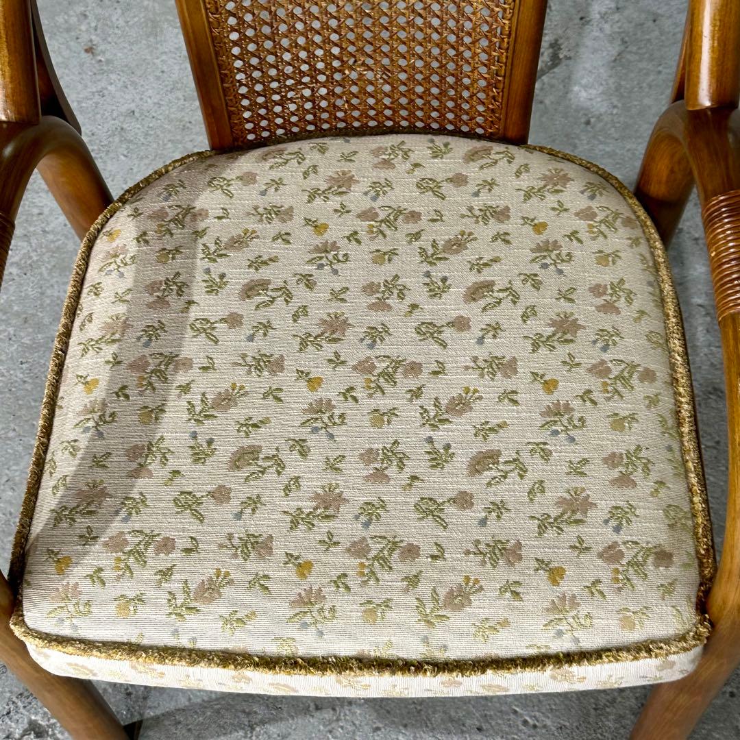 ✿昭和浪漫✿カリモク ラタンバック アームチェア パーソナルチェア