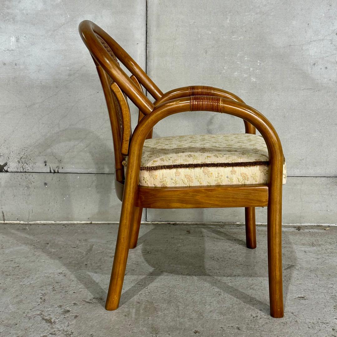 ✿昭和浪漫✿カリモク ラタンバック アームチェア パーソナルチェア