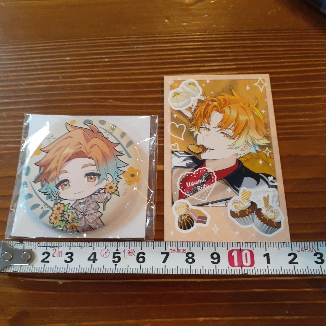 にじさんじ宇佐美リト Oriens 缶バッジ ／チェキ風カード ZK-5539