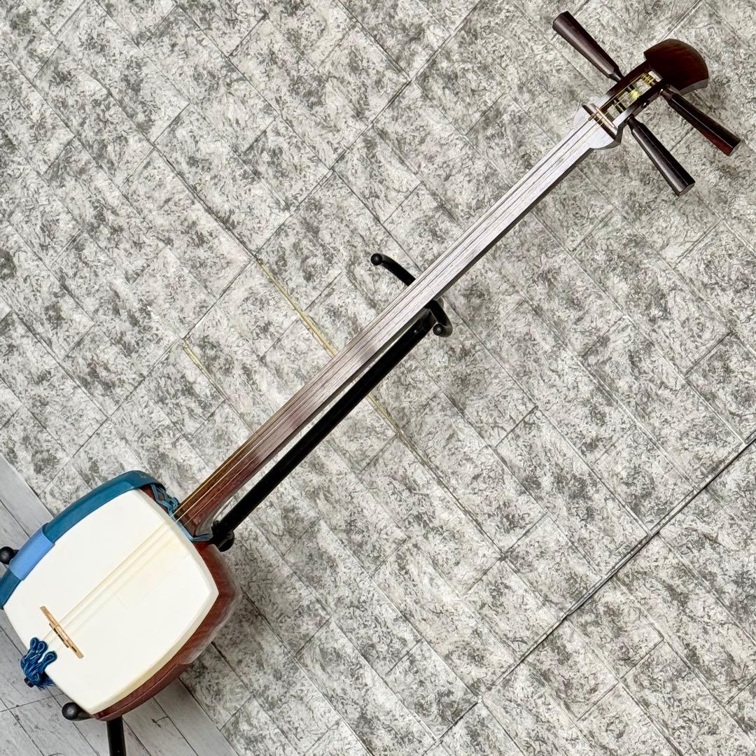 中棹三本継 高級三味線 東さわり・鼈甲撥・ハードケース付き