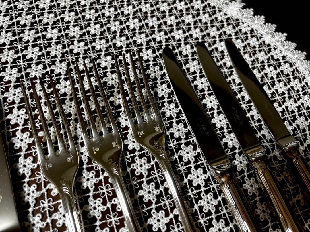 【レア】クリストフル　シルバーカトラリーセット9本