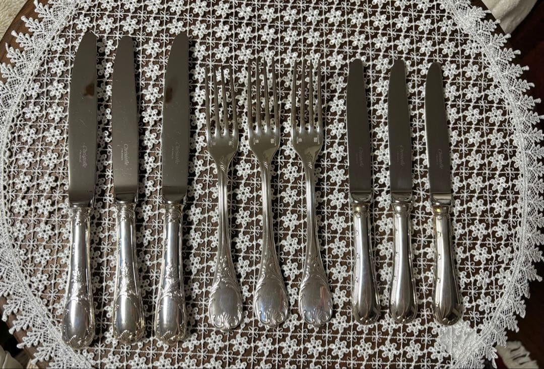【レア】クリストフル　シルバーカトラリーセット9本