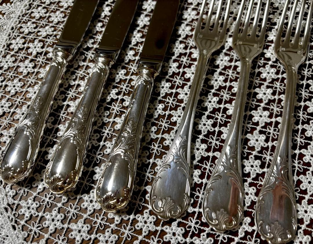 【レア】クリストフル　シルバーカトラリーセット9本