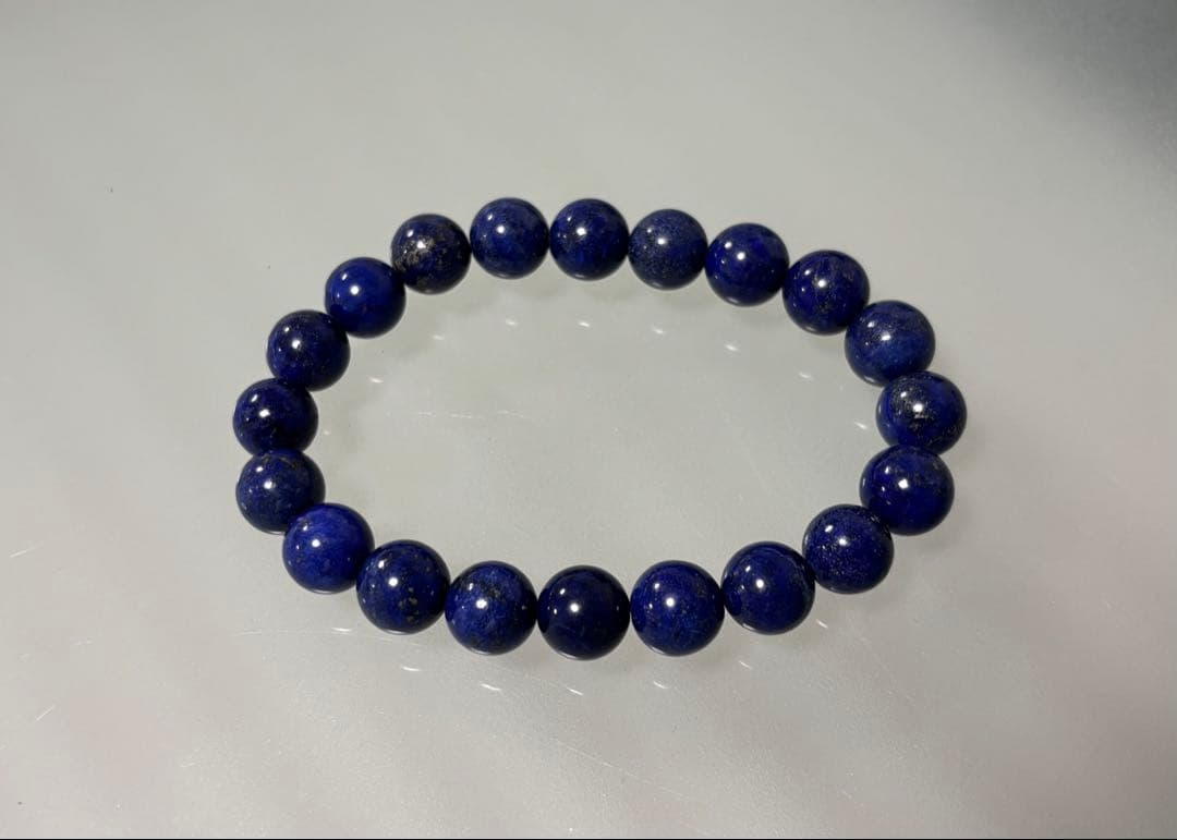 聖宝 ラピスラズリブレスレット⑧（１０ｍｍ珠）径１８cm（鑑別書付き）