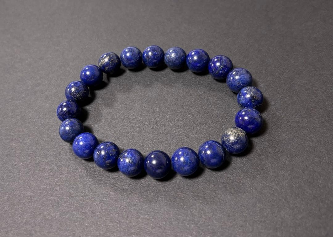 聖宝 ラピスラズリブレスレット⑧（１０ｍｍ珠）径１８cm（鑑別書付き）