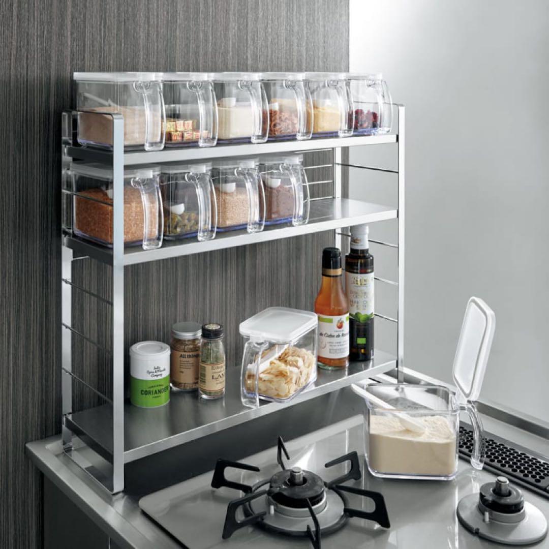 40184 ステンレス棚 スパイスラック ワイド