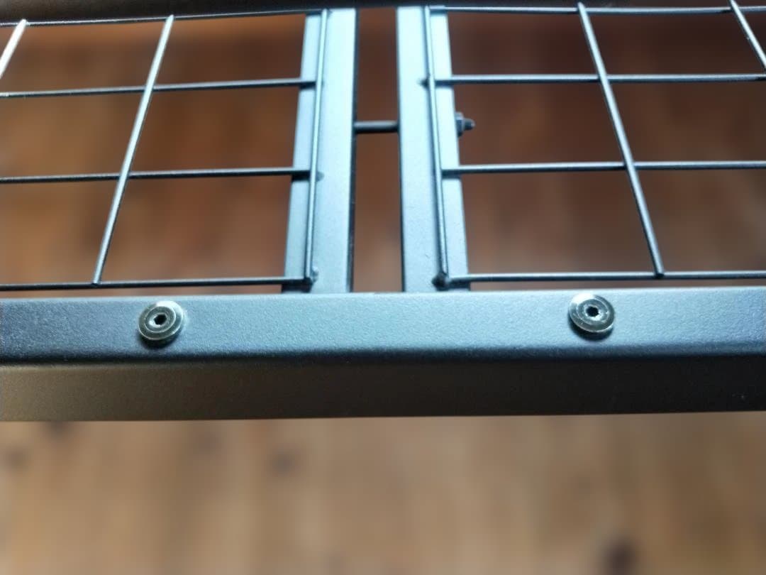 天然木脚ジョイントベッド ミドル ブラック×ブラウン 組み立て式　収納可能