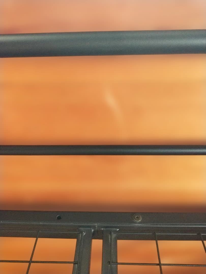 天然木脚ジョイントベッド ミドル ブラック×ブラウン 組み立て式　収納可能