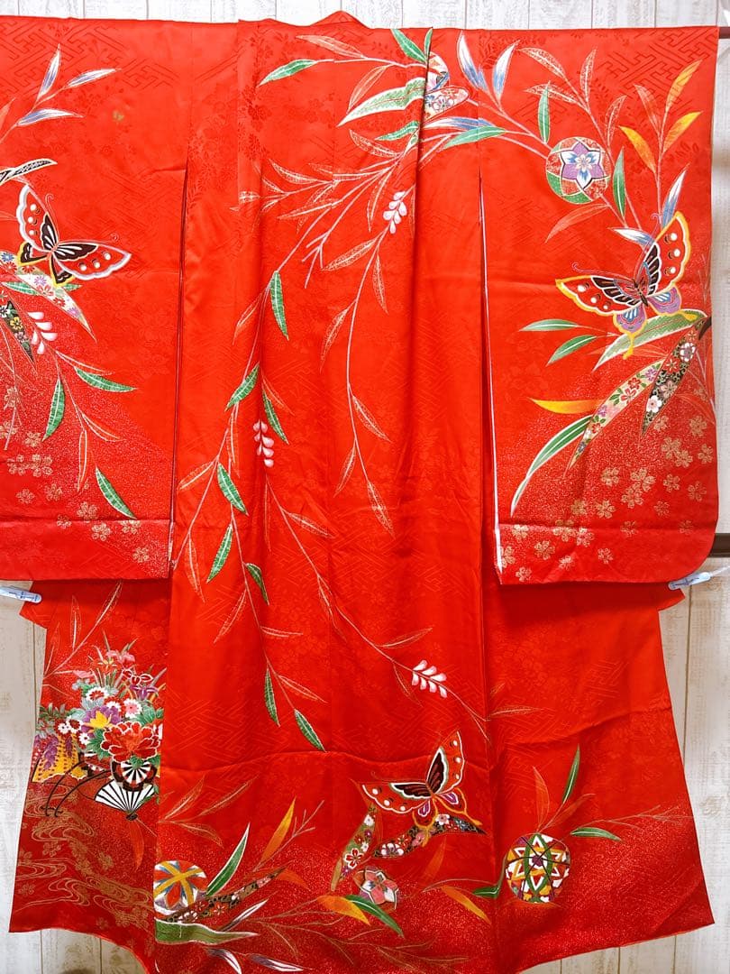 お買い得品♡七五三　7歳　女の子　フルセット　一式　正絹　赤