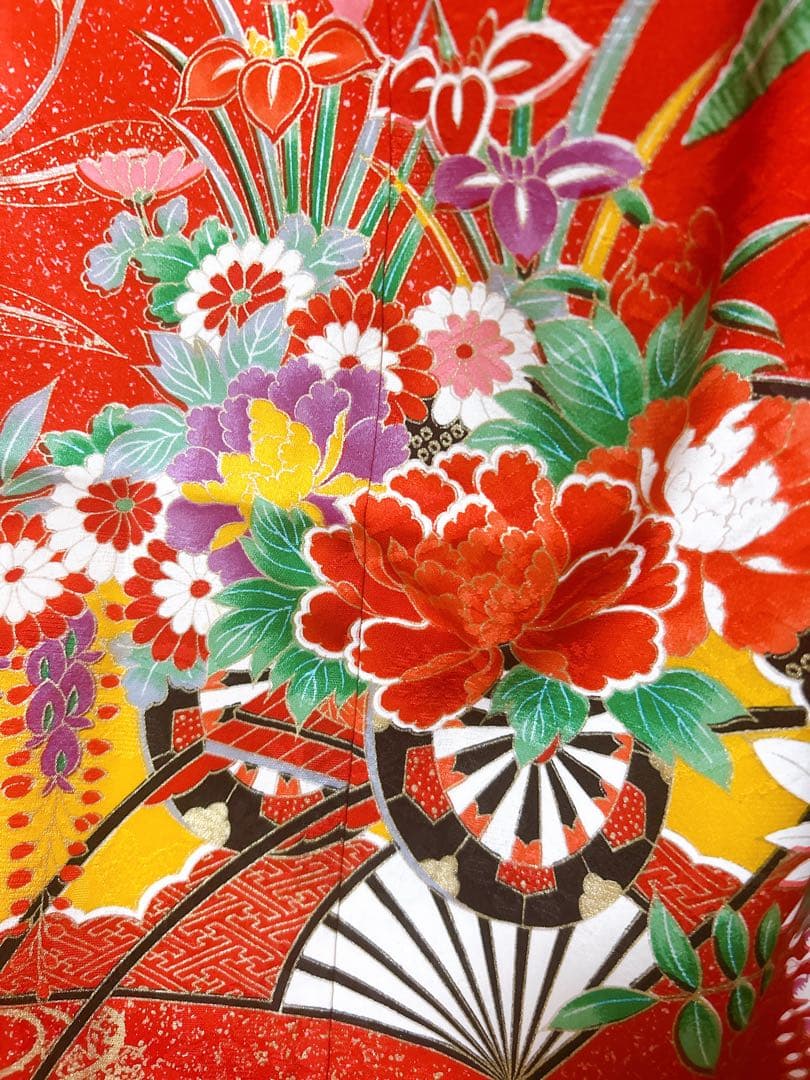 お買い得品♡七五三　7歳　女の子　フルセット　一式　正絹　赤