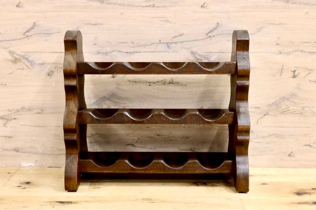 GMIH210○木製ワインラック 3段 アンティーク ワインホルダー ヨーロピ