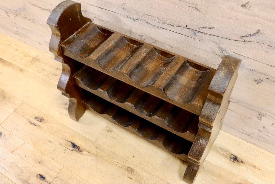 GMIH210○木製ワインラック 3段 アンティーク ワインホルダー ヨーロピ