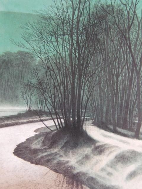 角島直樹、【朝陽】、希少な額装用画集より、状態良好、新品額装付