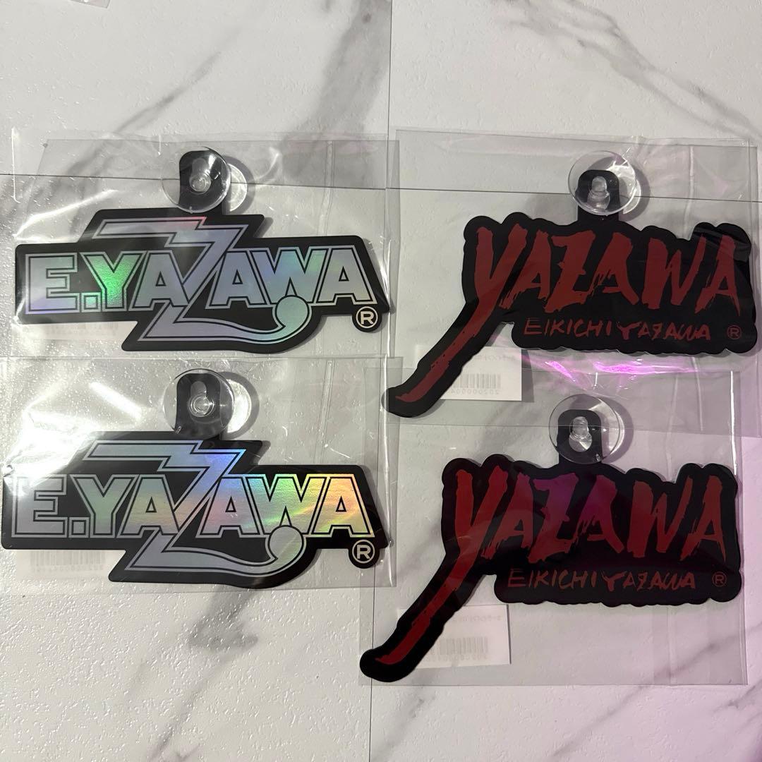 新品 未開封】矢沢永吉 カーサイン ロゴ フデロゴ ホログラムレッド