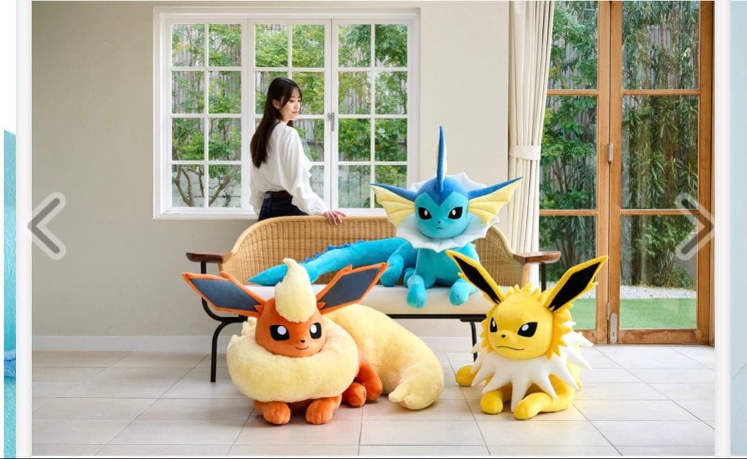 ポケモンセンター限定 シャワーズ 等身大ぬいぐるみ ブイズ 寝そべり