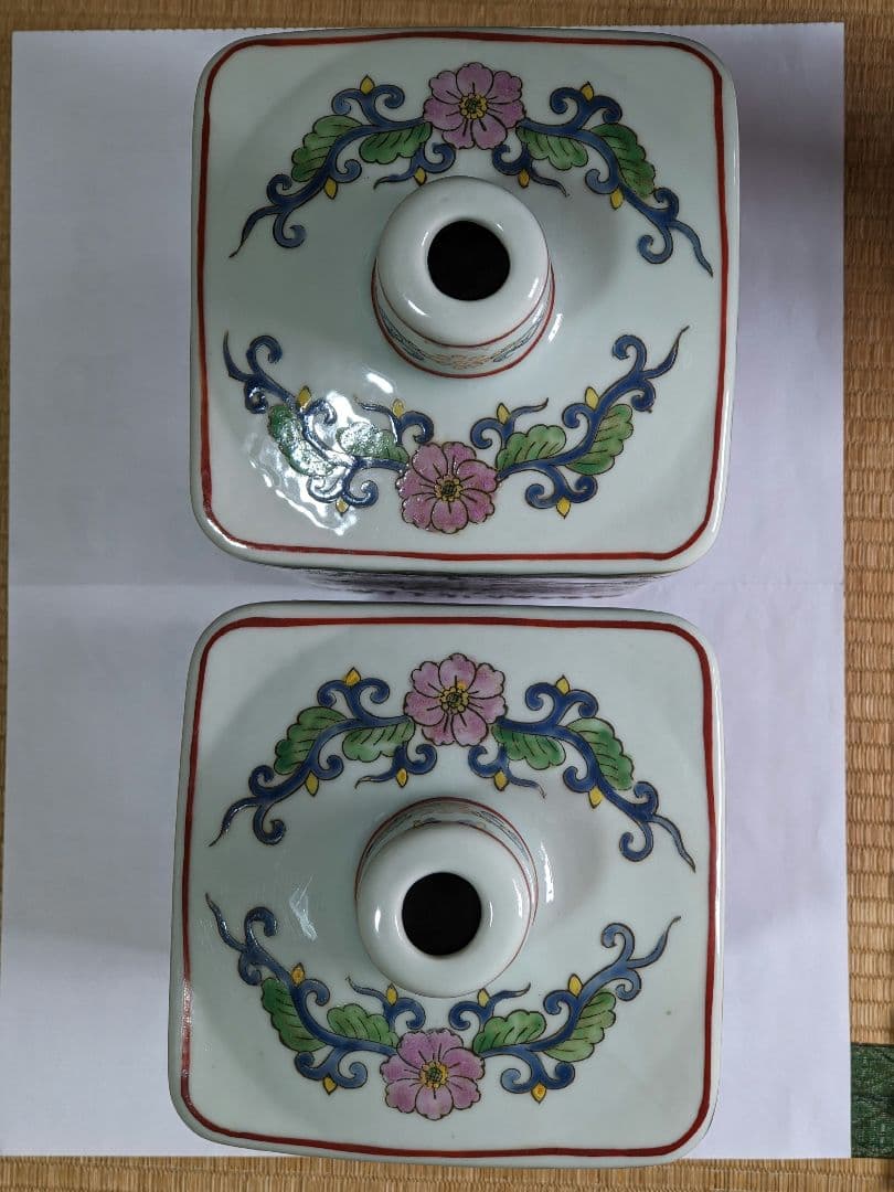 ♢中国陶磁 華栄堂製 粉彩花鳥紋様壺 瓶 花瓶 置物飾り ディスプレイ