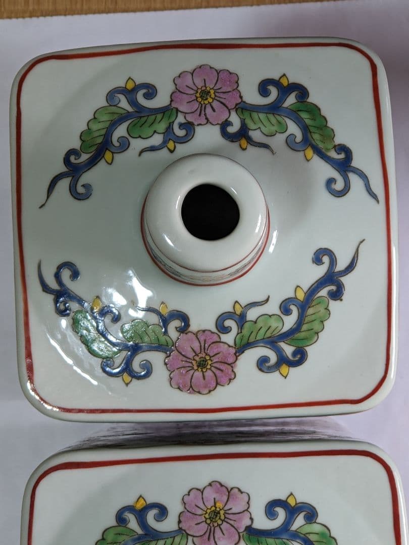 ♢中国陶磁 華栄堂製 粉彩花鳥紋様壺 瓶 花瓶 置物飾り ディスプレイ