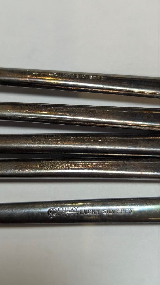 LUCKY SILVERED スプーン 5本セット 骨董　Luckywood