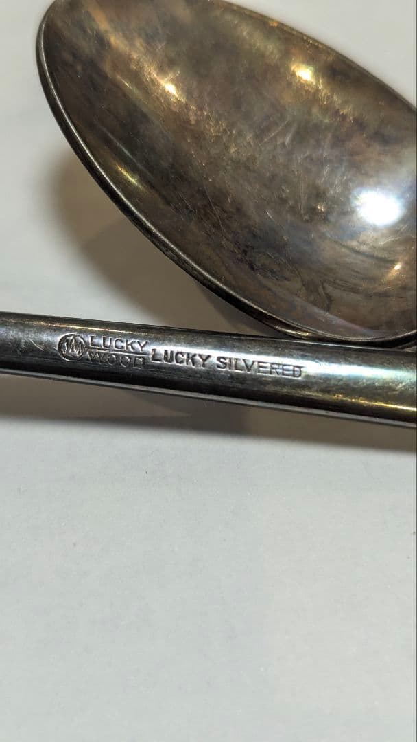 LUCKY SILVERED スプーン 5本セット 骨董　Luckywood