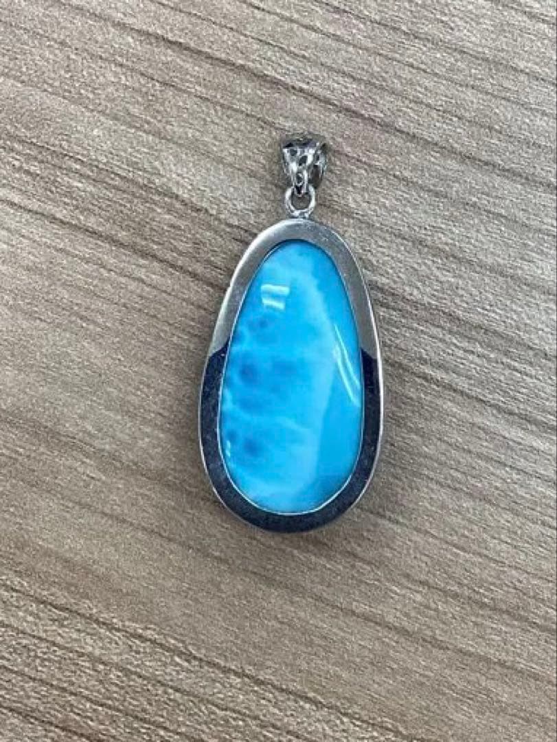 ラリマー　雫型　ペンダントトップ