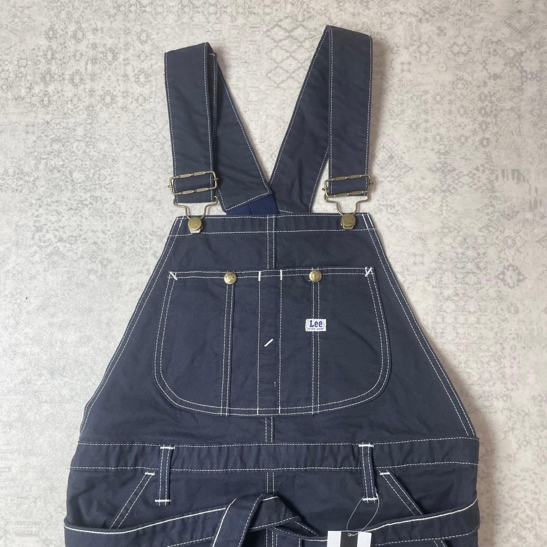 【タグ付き】 LEE オーバーオールエプロン ネイビー ストレッチダック