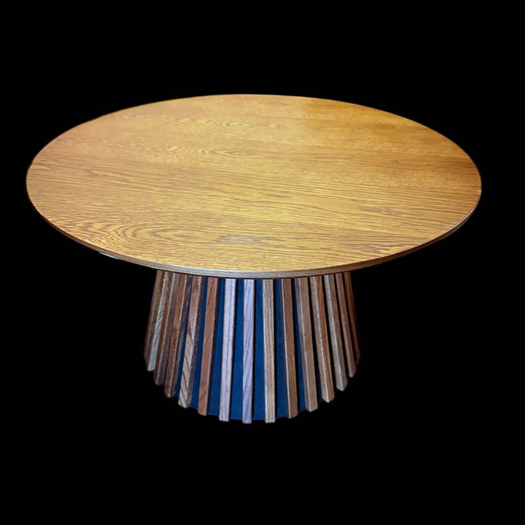 木製丸型ダイニングテーブル