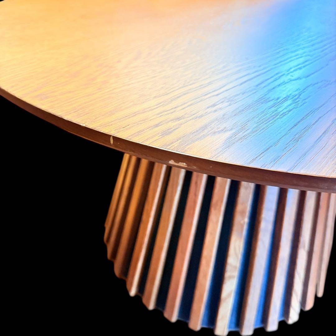 木製丸型ダイニングテーブル