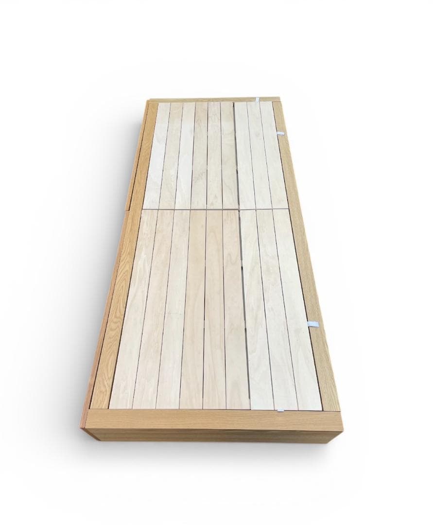 大阪京都限定 美品 無印良品 収納付き ベッドフレーム オーク材 シングルサイズ