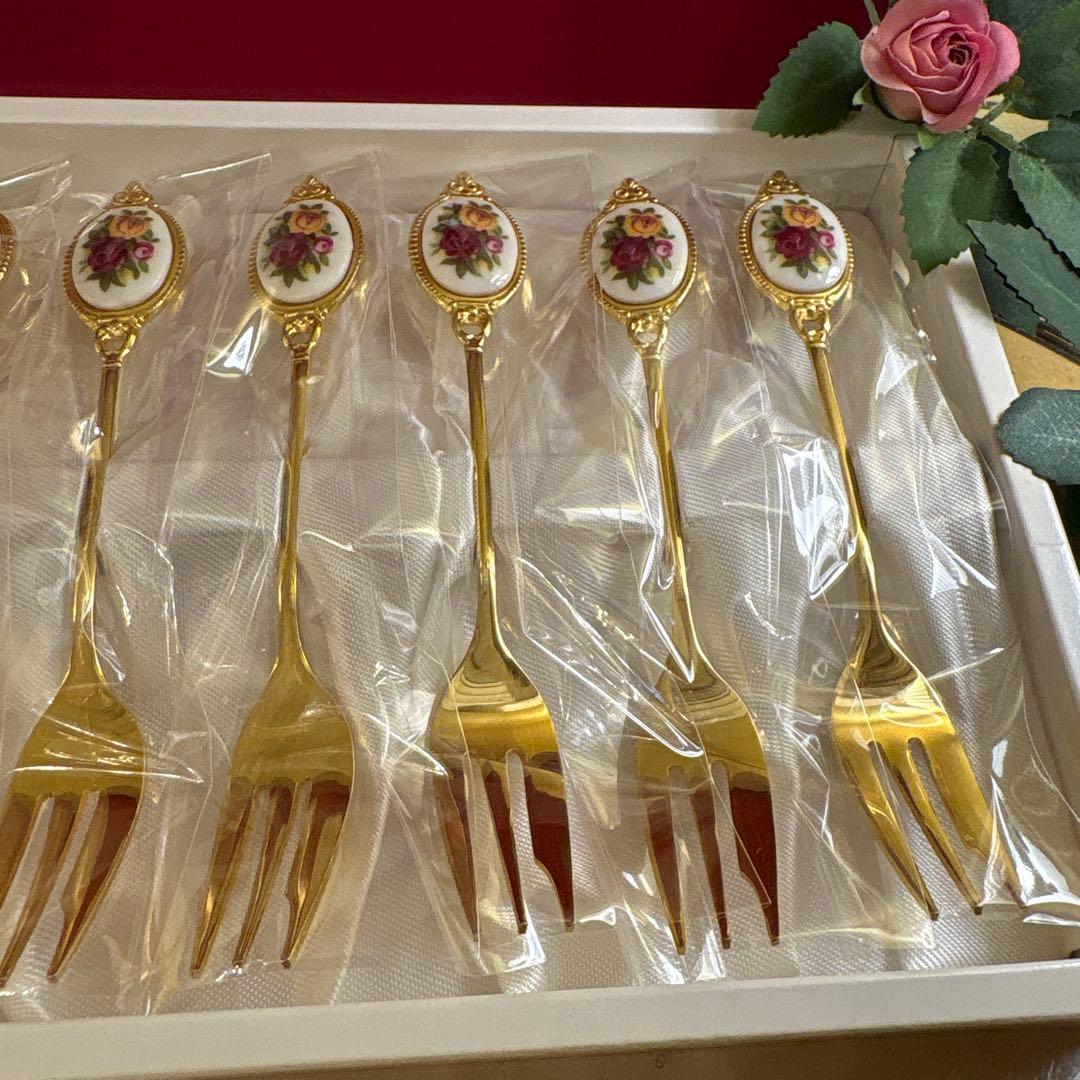 超希少　英国製　新品　未使用　ロイヤルアルバート　OCR スプーン&フォーク