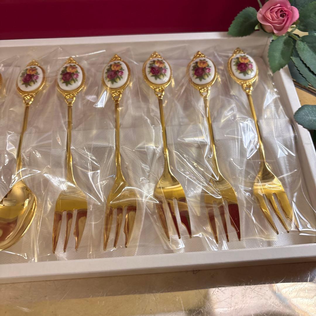 超希少　英国製　新品　未使用　ロイヤルアルバート　OCR スプーン&フォーク