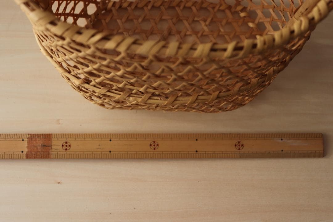 根曲竹　チシマザサ　竹かご　籠　日本の手仕事　工芸品
