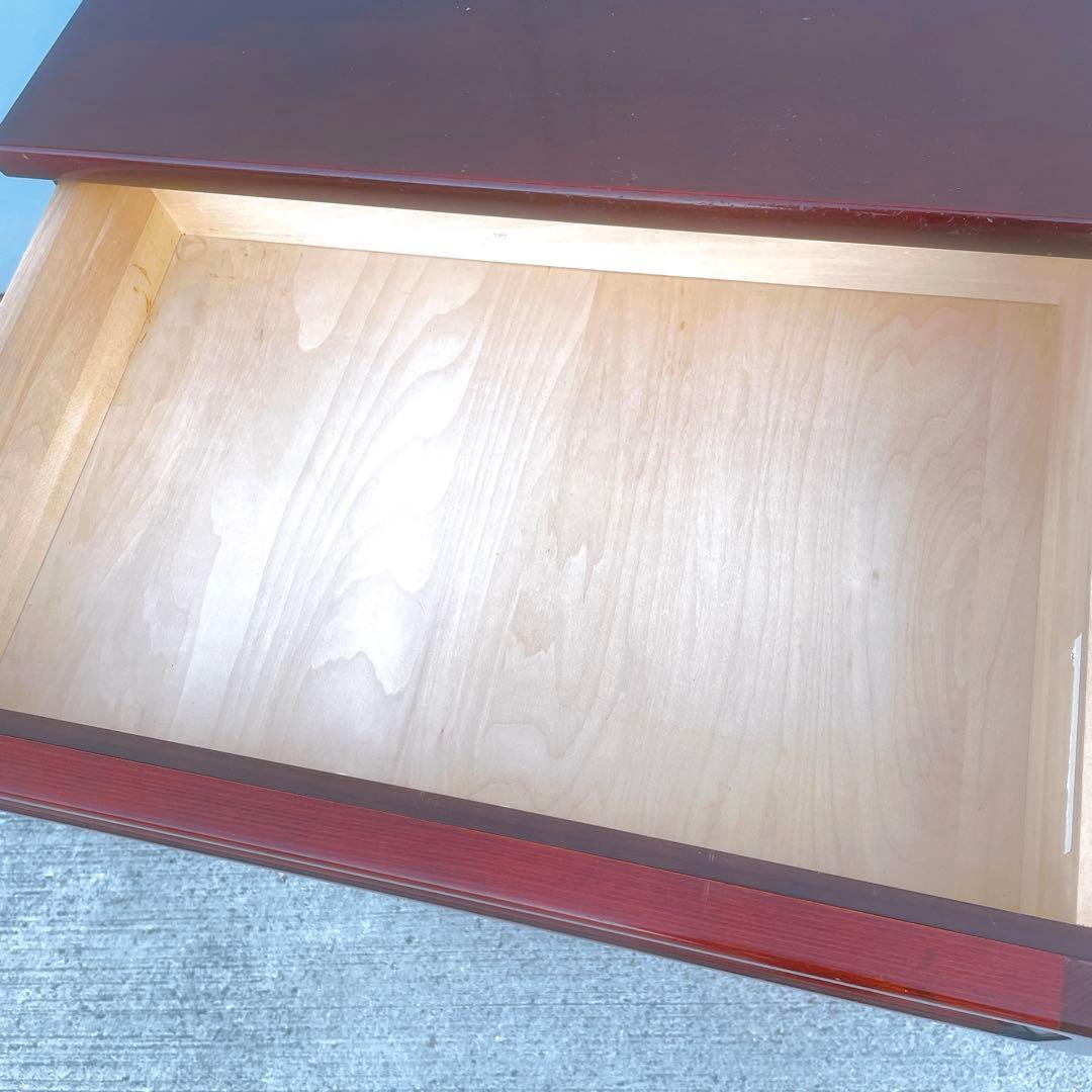 【美品】オールドカリモク ダークブラウン 木製キャビネット サイドボード