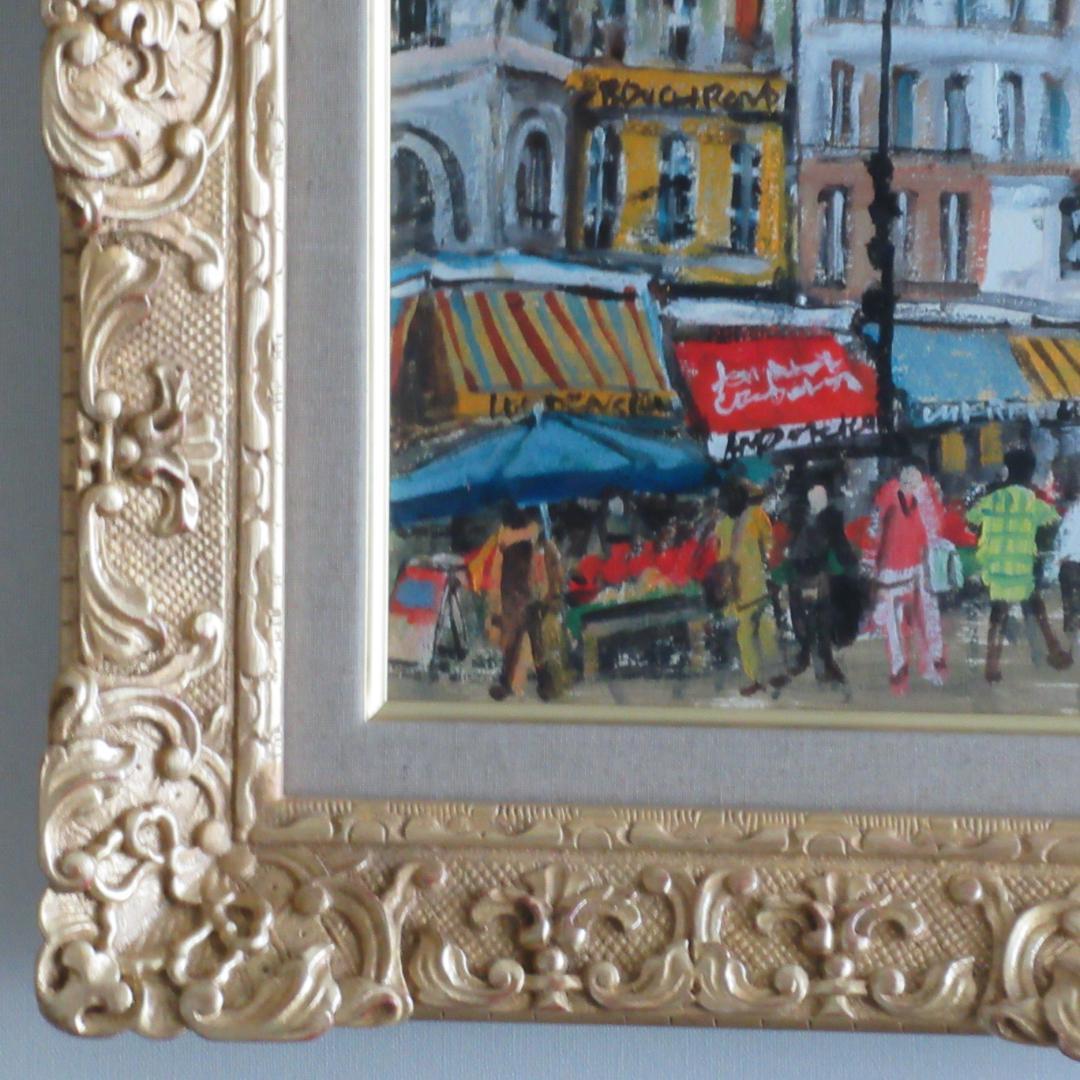 真作保証　関拓司　「朝市のムフタール」　F8号