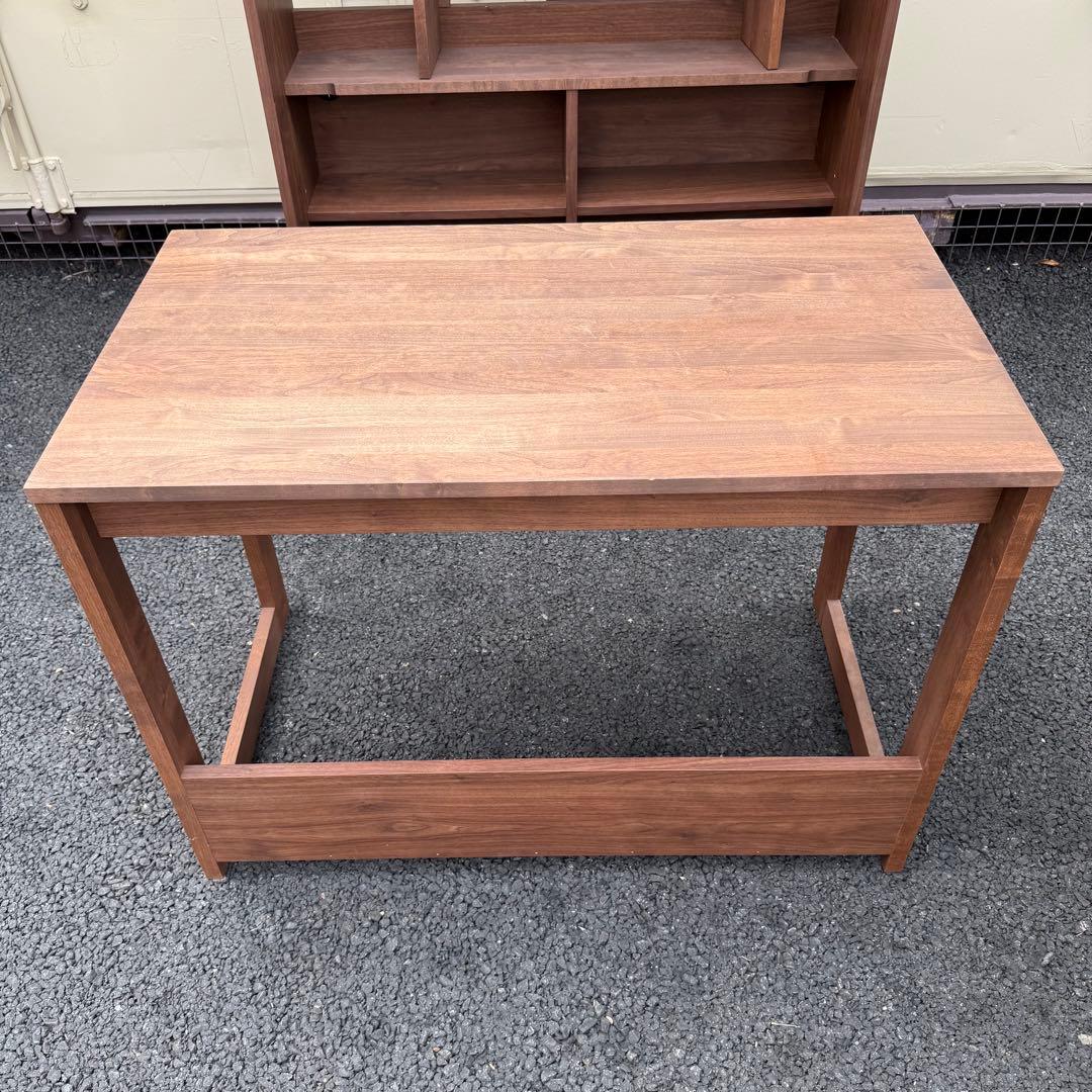 堀田木工所　デスク　学習机　無垢　アルダー材　ウォールナット 色　シンプル