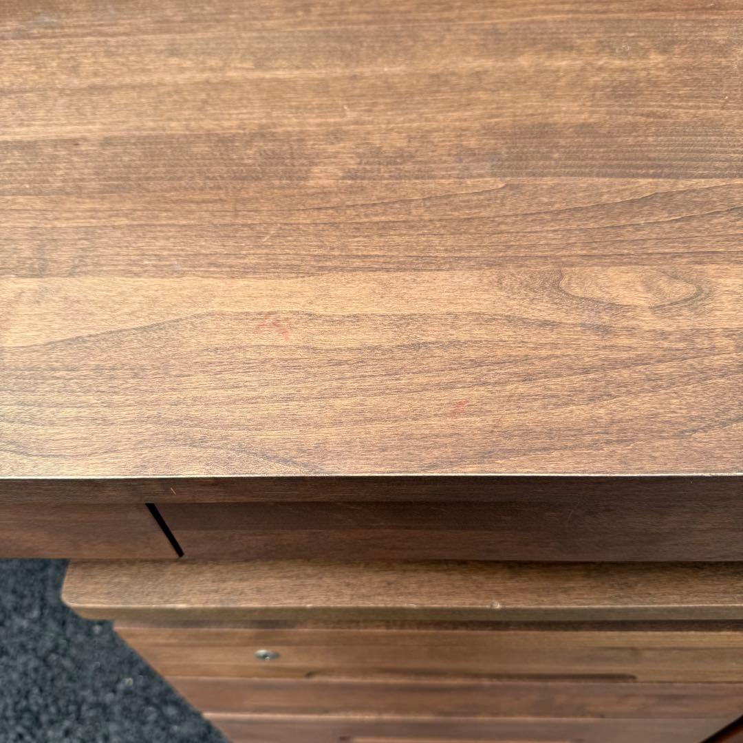 堀田木工所　デスク　学習机　無垢　アルダー材　ウォールナット 色　シンプル
